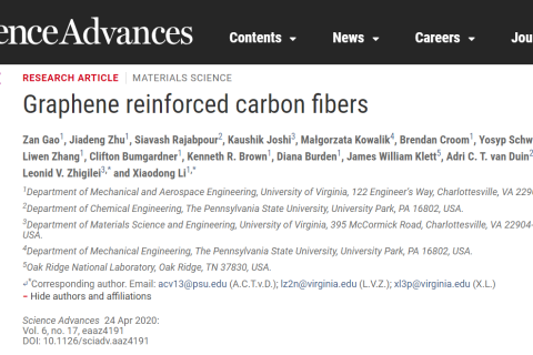 添加少量石墨烯可大幅度提高碳纖維強(qiáng)度