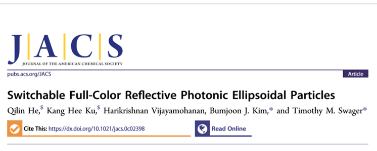 Tim Swager院士《JACS》：全光譜轉(zhuǎn)換的橢球形聚合物光子晶體粒子！