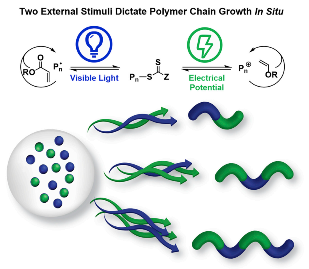 ?康奈爾大學(xué)《Chem》：光電交替作用，聚合機理隨心切換，輕松合成六嵌段共聚物